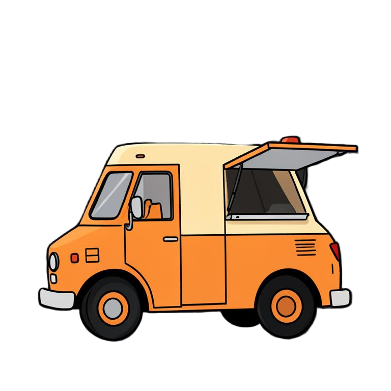 Tecknad foodtruck